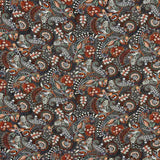 Viscosa Estampada Paisley Granate - Ribes y Casals