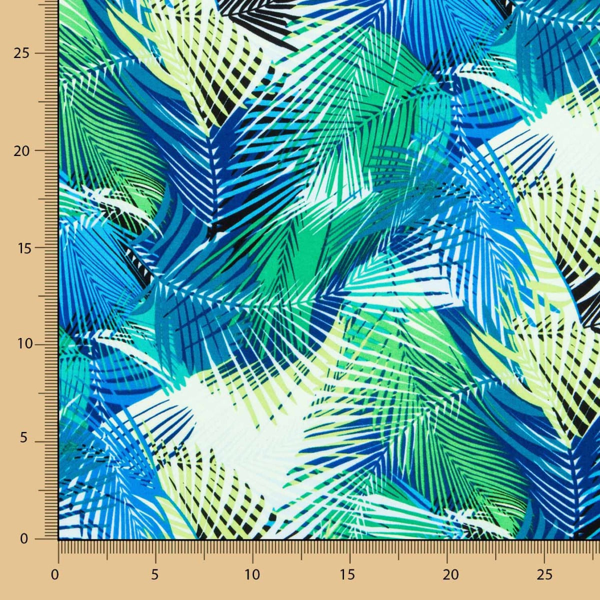 Viscosa Estampada Palmas Verde - Ribes y Casals