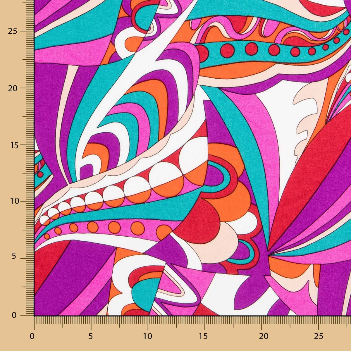 Viscosa Estampada Pucci Magenta - Ribes y Casals