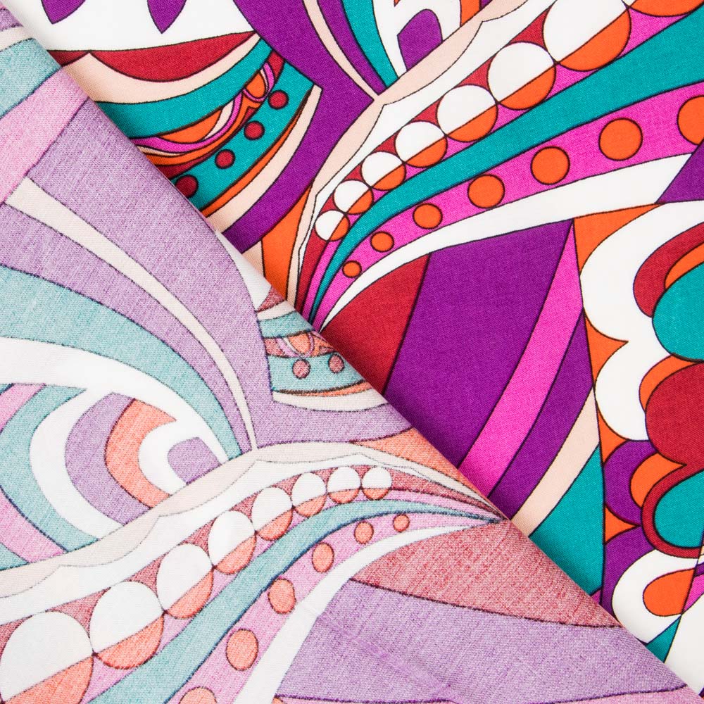 Viscosa Estampada Pucci Magenta - Ribes y Casals