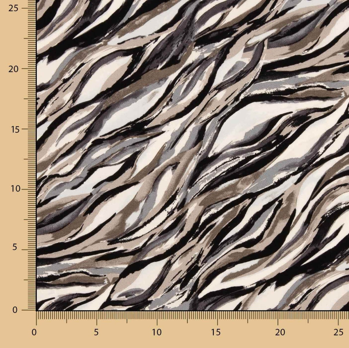 Viscosa Estampada Rush Gris - Ribes y Casals