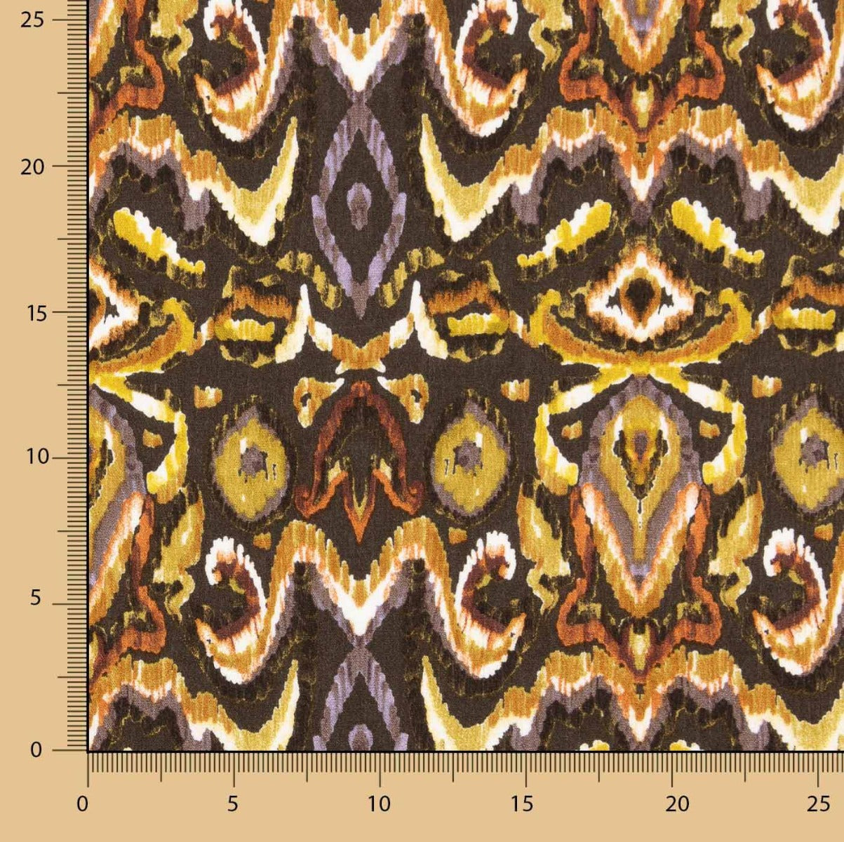 Viscosa Estampada Sanyo Kaky Oscuro - Ribes y Casals