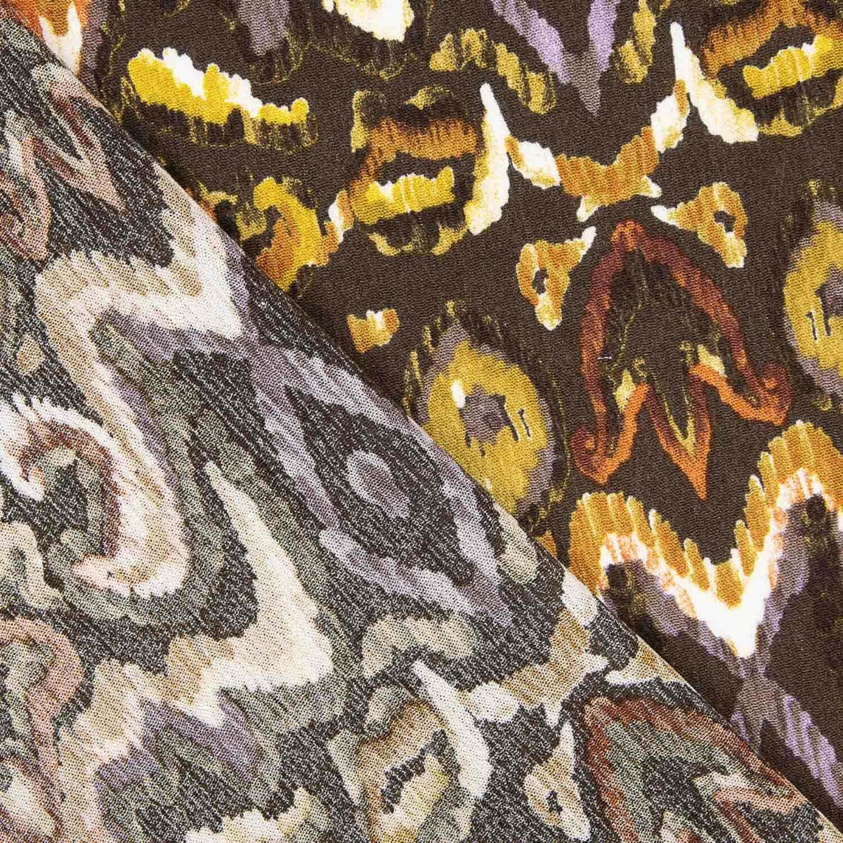 Viscosa Estampada Sanyo Kaky Oscuro - Ribes y Casals