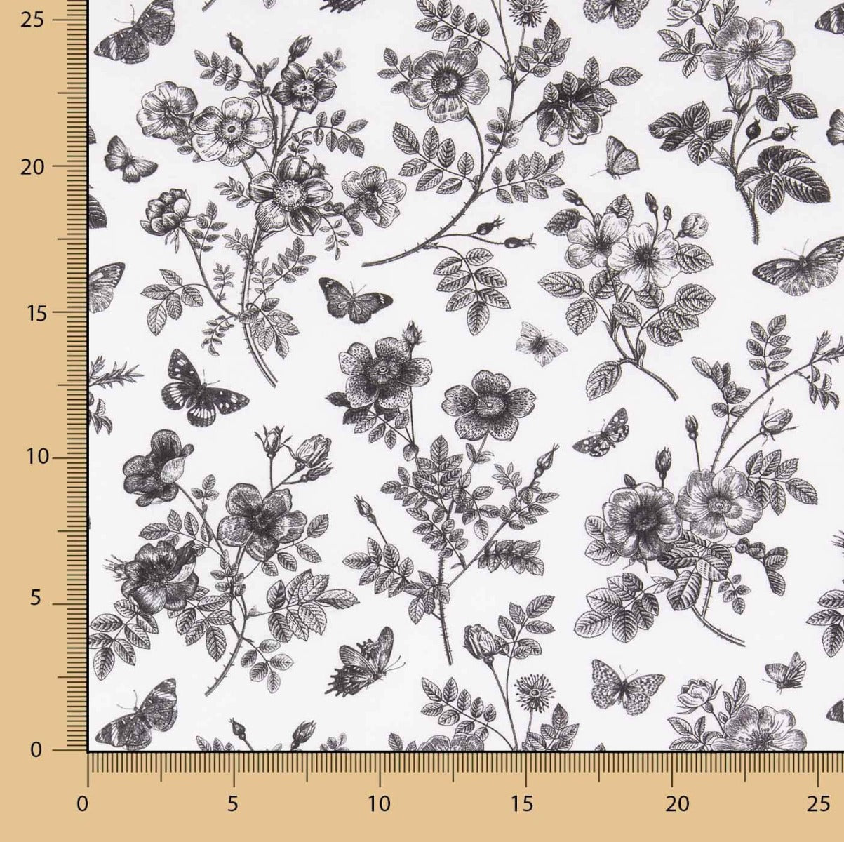 Viscosa Estampada Villandry Negro - Ribes y Casals