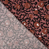 Retal Viscosa Estampado Flor Terracota 200x140 cm - Ribes y Casals