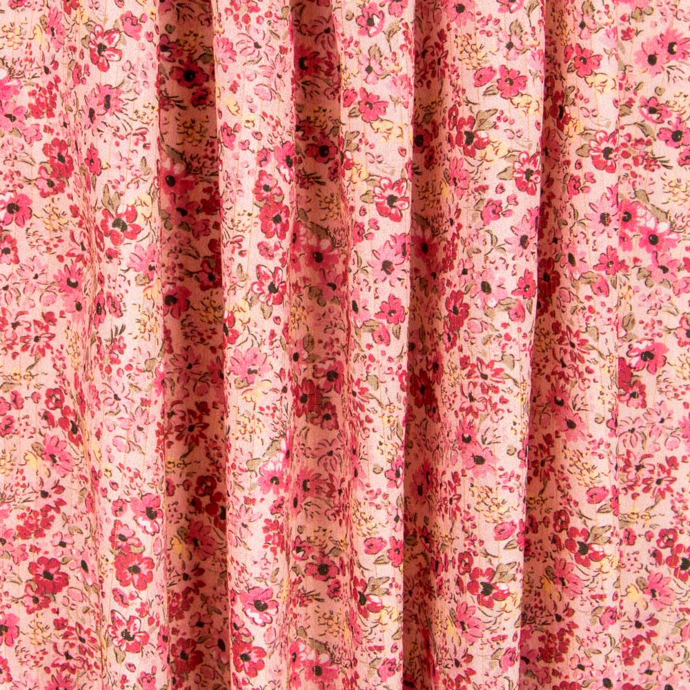 Viscosa Florecitas Fucsia - Ribes y Casals