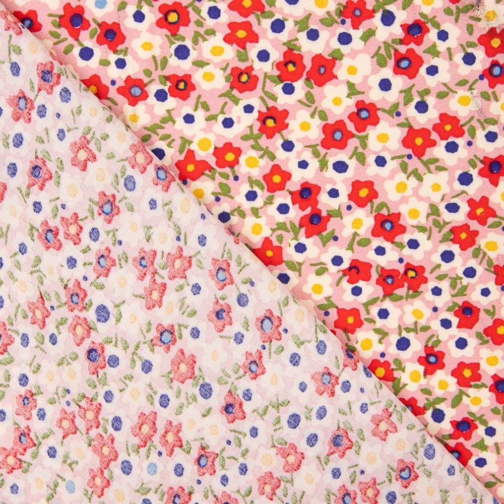 Viscosa Flores Pradera Rosa - Ribes y Casals