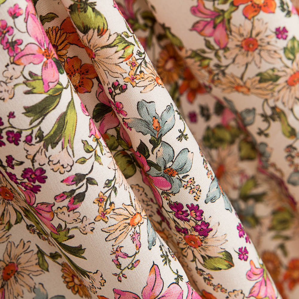 Viscosa Flores Salvajes Crudo - Ribes y Casals