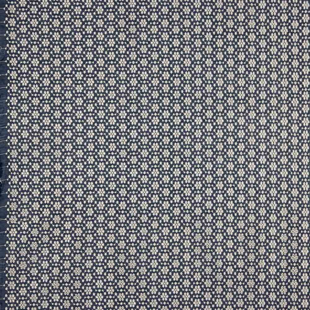 Viscosa Marino Flor Bordada - Ribes y Casals