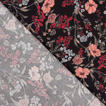 Viscosa Estampada Floral Negro - Ribes y Casals