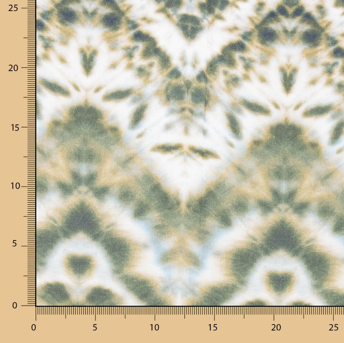 Viscosa Estampada Tye-Dye Verde - Ribes y Casals