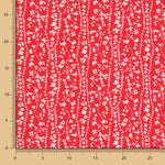 Viscosa Cenefas Florales Roja - Ribes y Casals