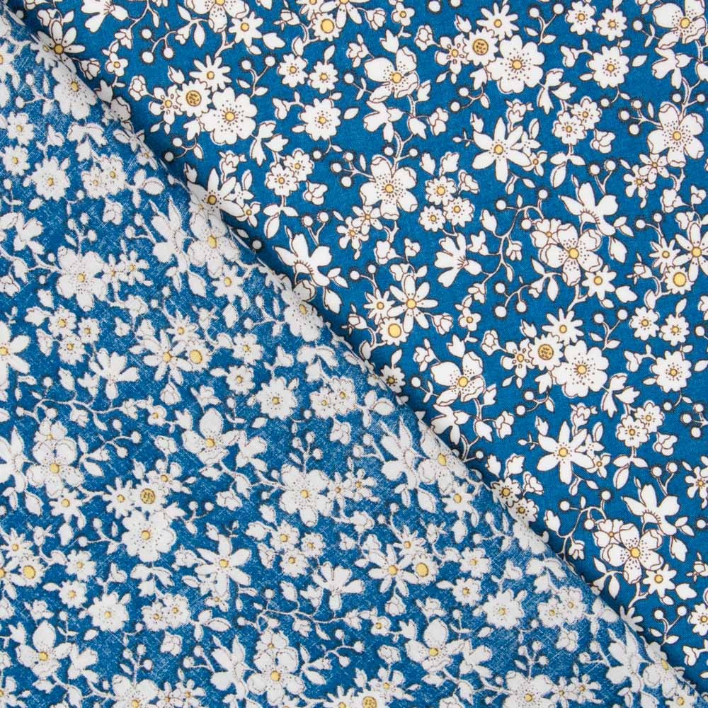 Viscosa Floral Petróleo - Ribes y Casals