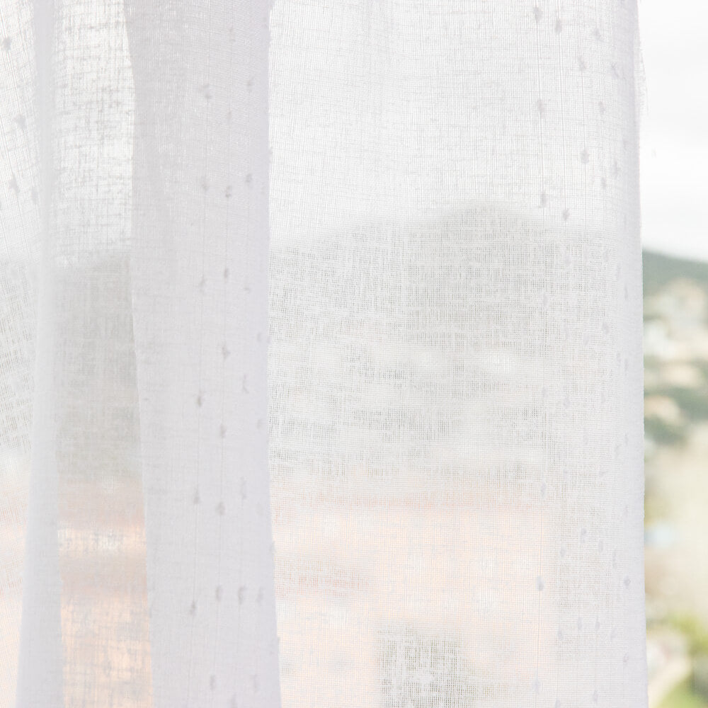 Visillo Blanco Plumeti Lluvia - Ribes y Casals