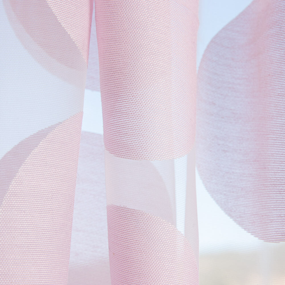 Visillo Estampado Geométrico Rosa - Ribes y Casals