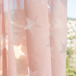 Visillo Devoré Estrellas Rosa - Ribes y Casals