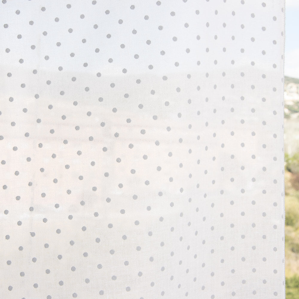 Visillo Etamin Plumeti Flocado Gris - Ribes y Casals