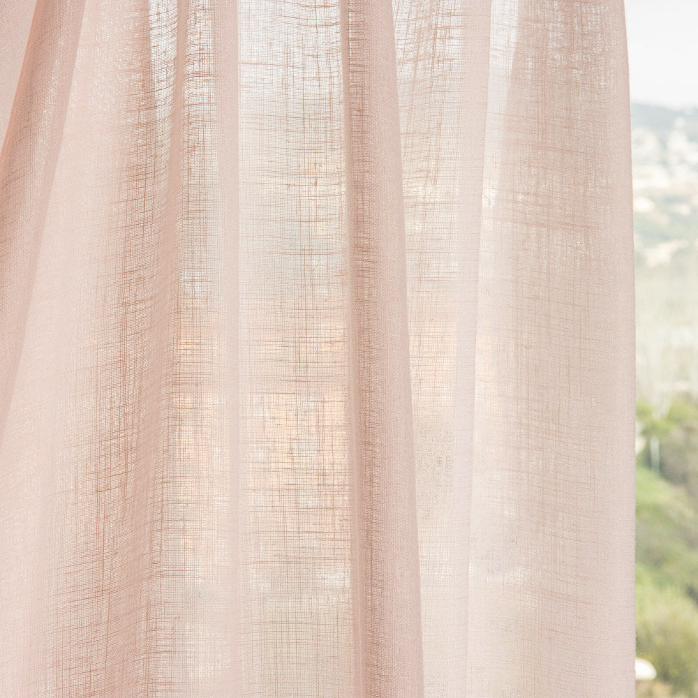Visillo Lino Eco Rosa Claro - Ribes y Casals
