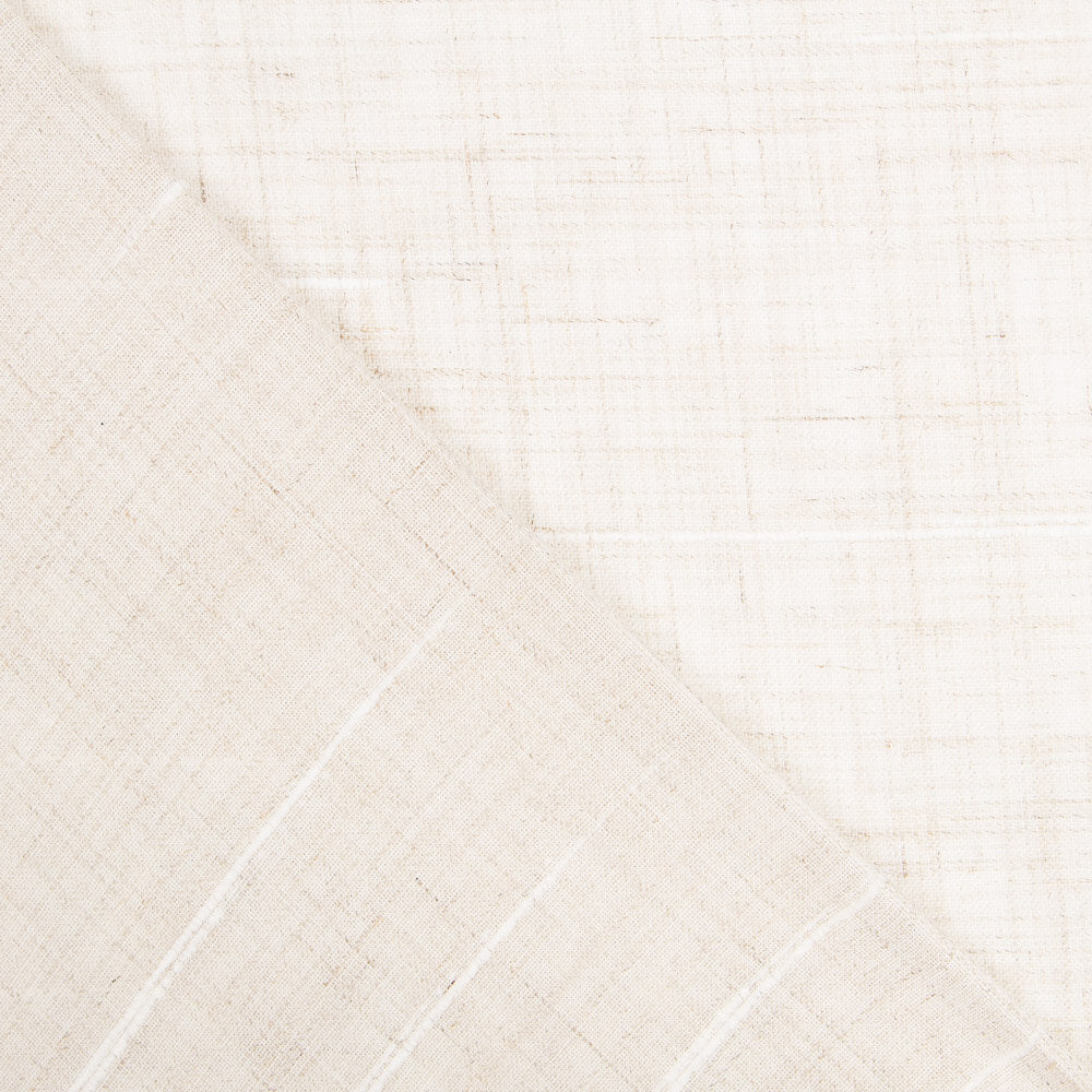 Visillo Natural Bordado Blanco - Ribes y Casals