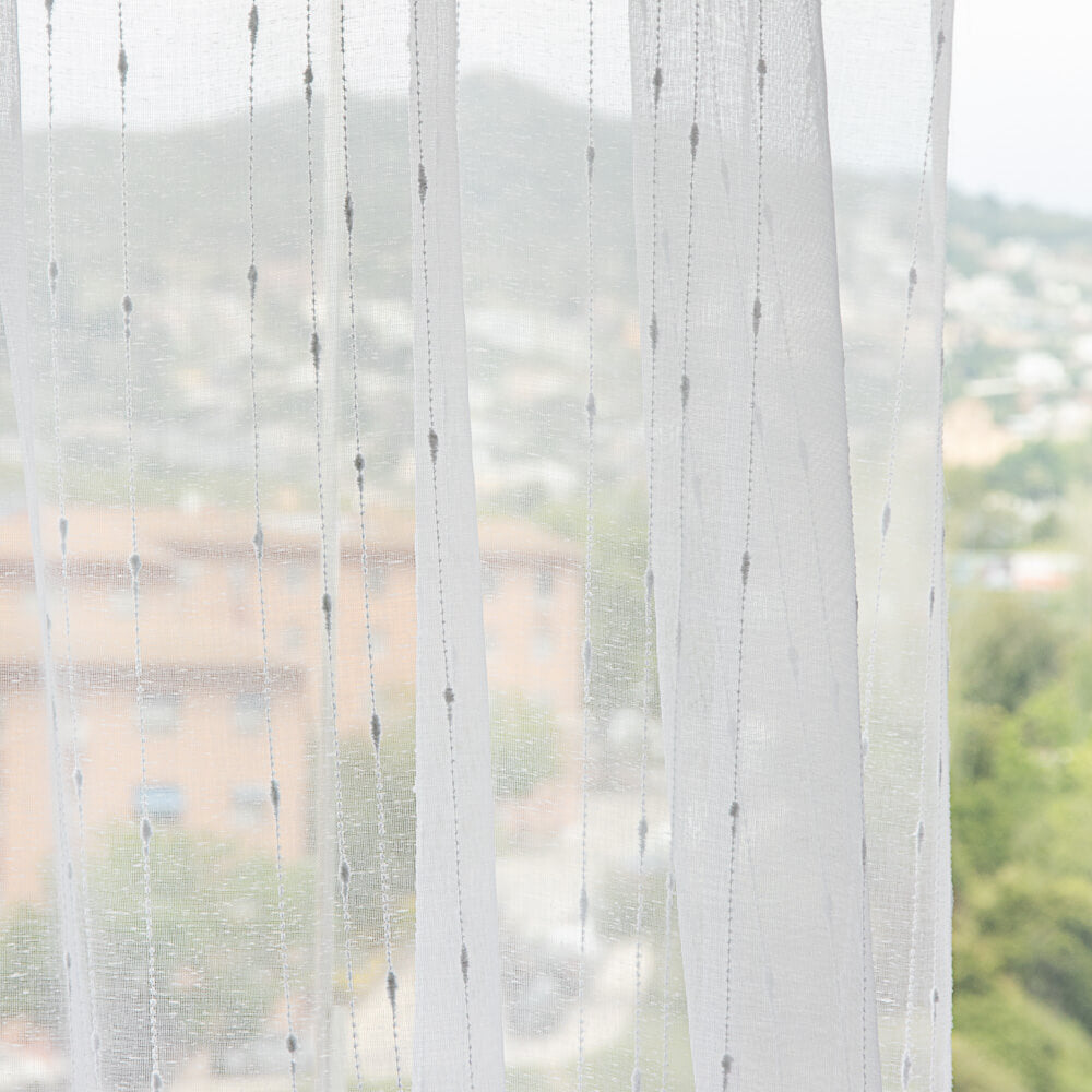 Visillo Nudo Shantung Blanco - Ribes y Casals