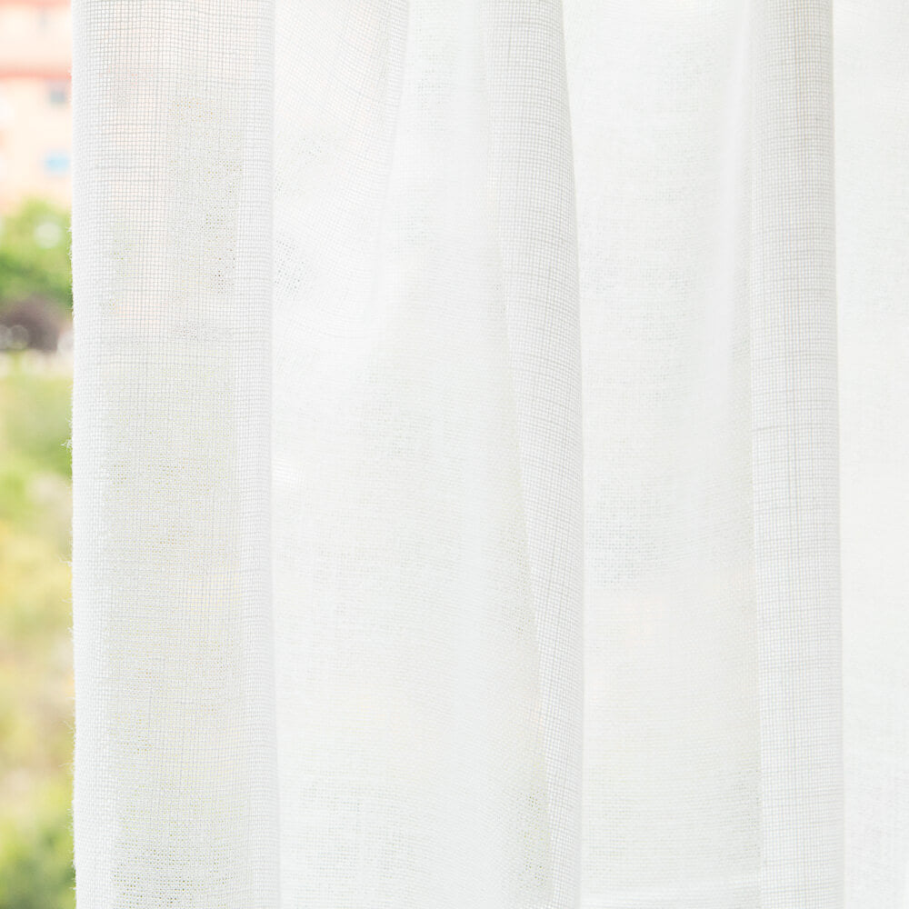 Visillo Rústico Traslúcido Bérgamo Blanco - Ribes y Casals