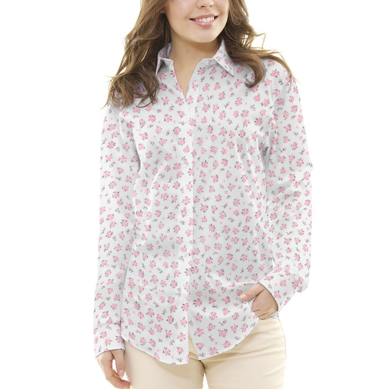 Viyela Liberty Fondo Crudo Flor Rosa - Ribes y Casals