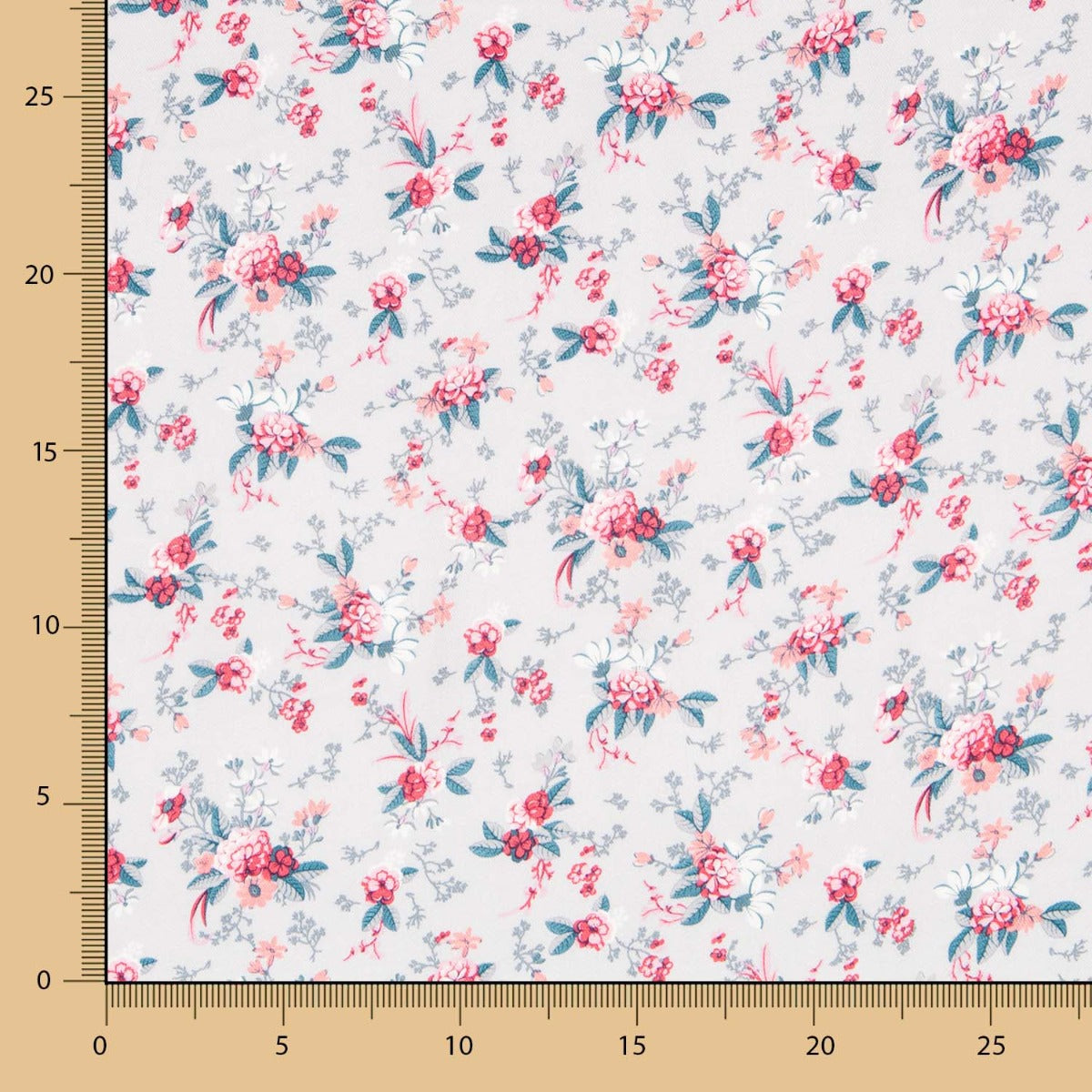 Viyela Flor Cretona Gris - Ribes y Casals