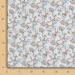 Viyela Flores Ramitas Celeste - Ribes y Casals