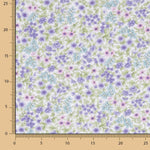 Voile Algodón Flores Scarlet Lila - Ribes y Casals