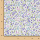 Voile Algodón Flores Scarlet Lila - Ribes y Casals