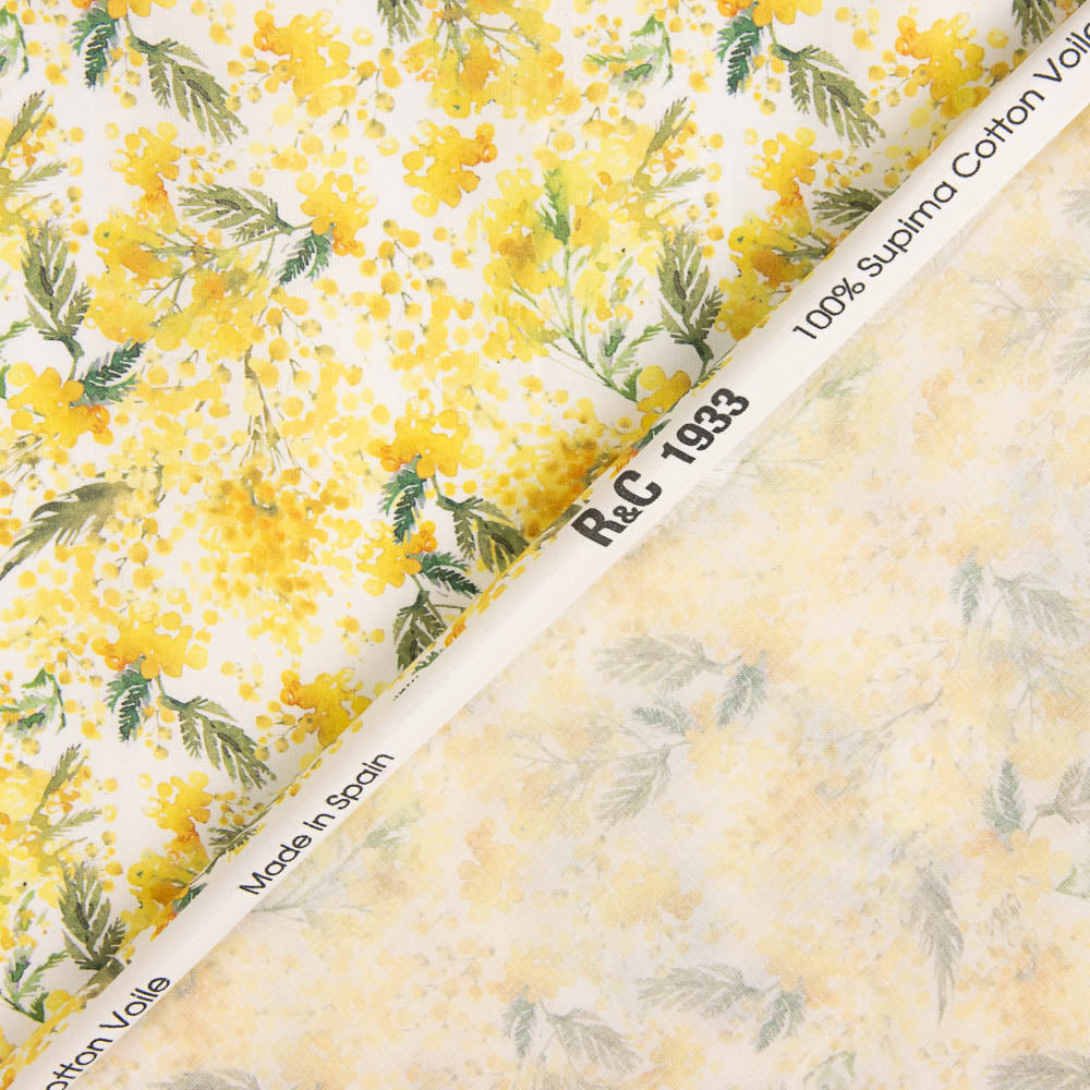 Voile Algodón Supima Print 02 Blanco - Ribes y Casals