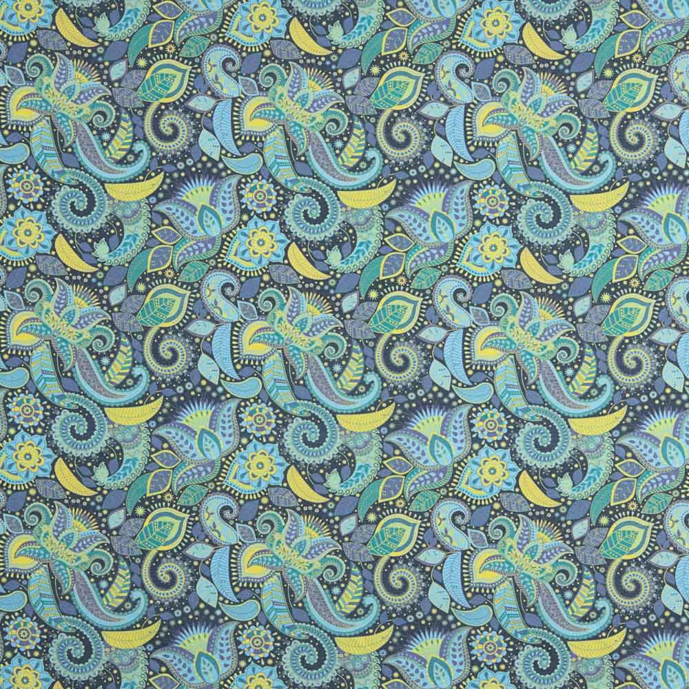 Voile Algodón Supima Print 03 Azul - Ribes y Casals
