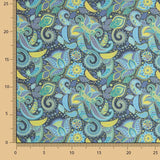 Voile Algodón Supima Print 03 Azul - Ribes y Casals