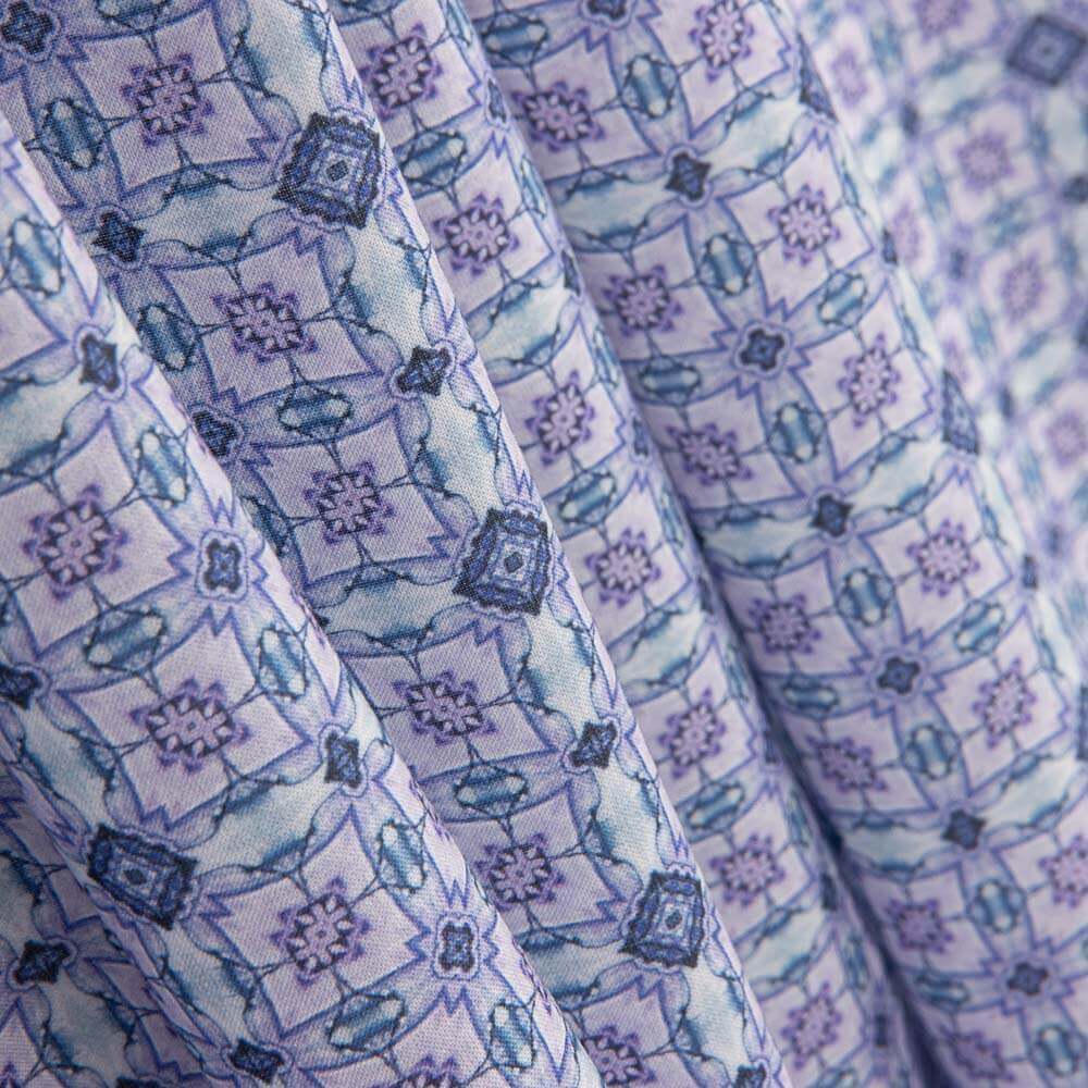 Voile Algodón Supima Print 04 Lila - Ribes y Casals