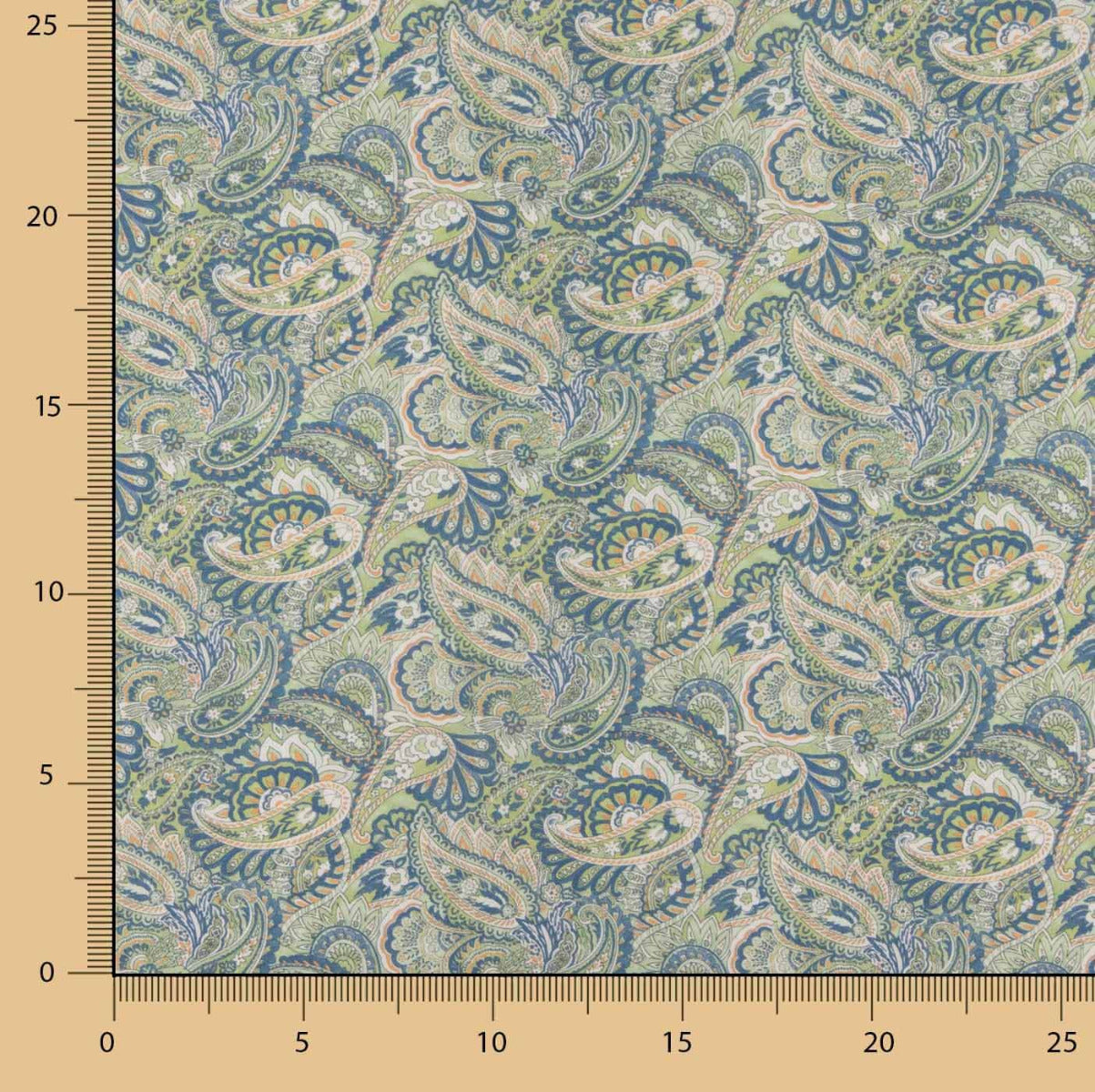 Voile Algodón Supima Print 09 Azul - Ribes y Casals