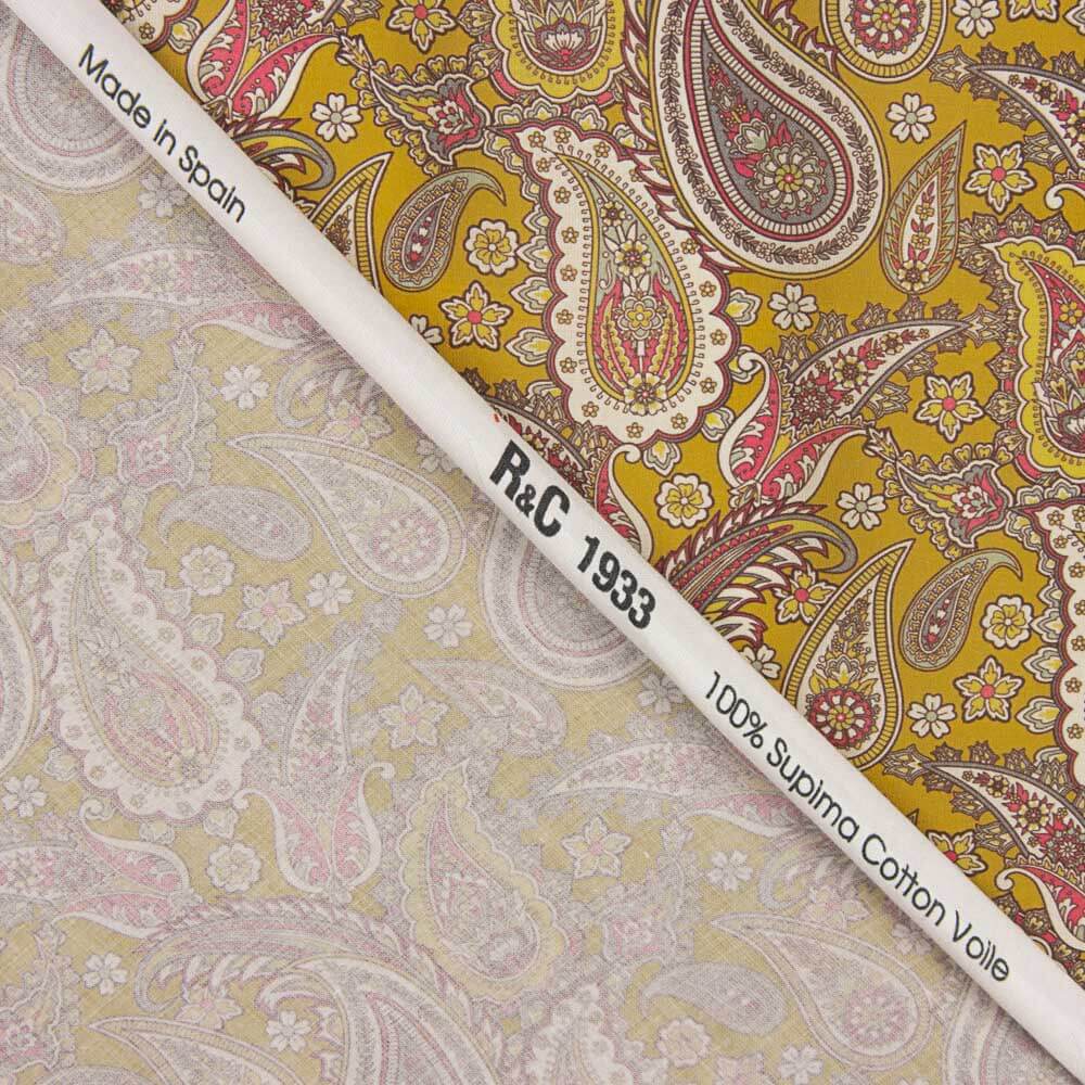 Voile Algodón Supima Print 09 Mostaza - Ribes y Casals