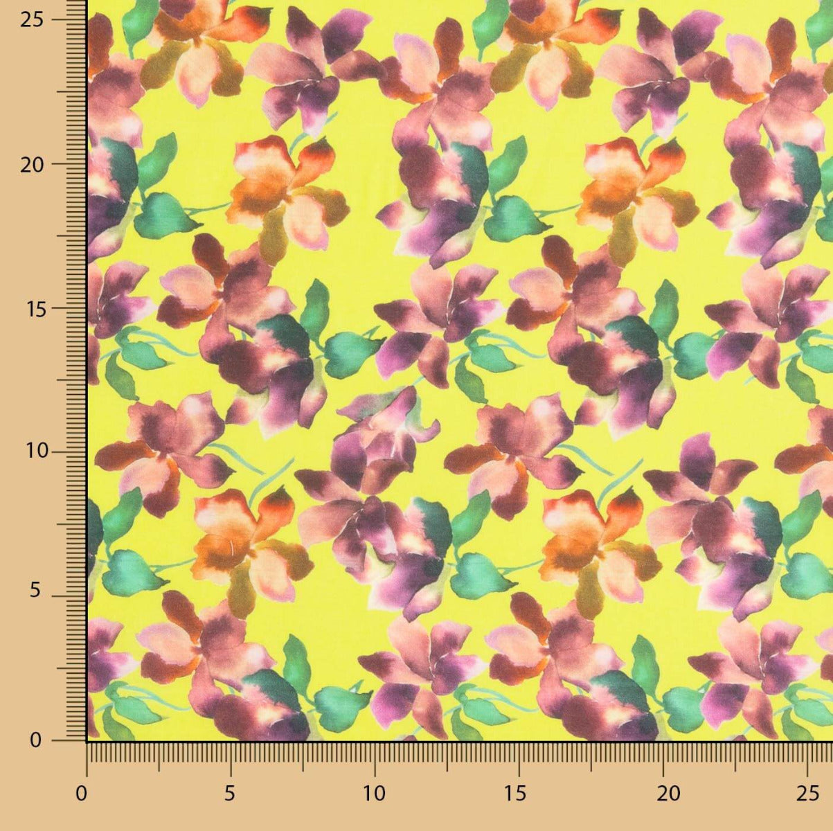 Voile Algodón Supima Print 10 Amarillo - Ribes y Casals