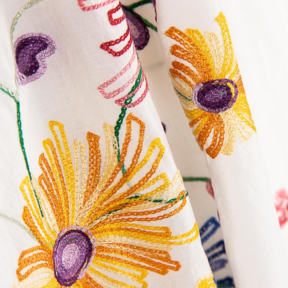 Voile Bordado Floral - Ribes y Casals