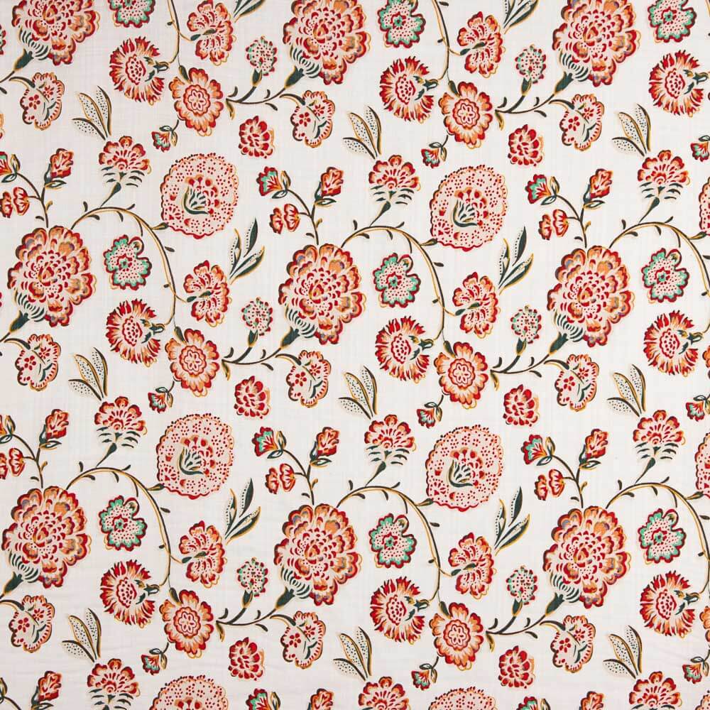 Voile Estampado Floral Blanco - Ribes y Casals