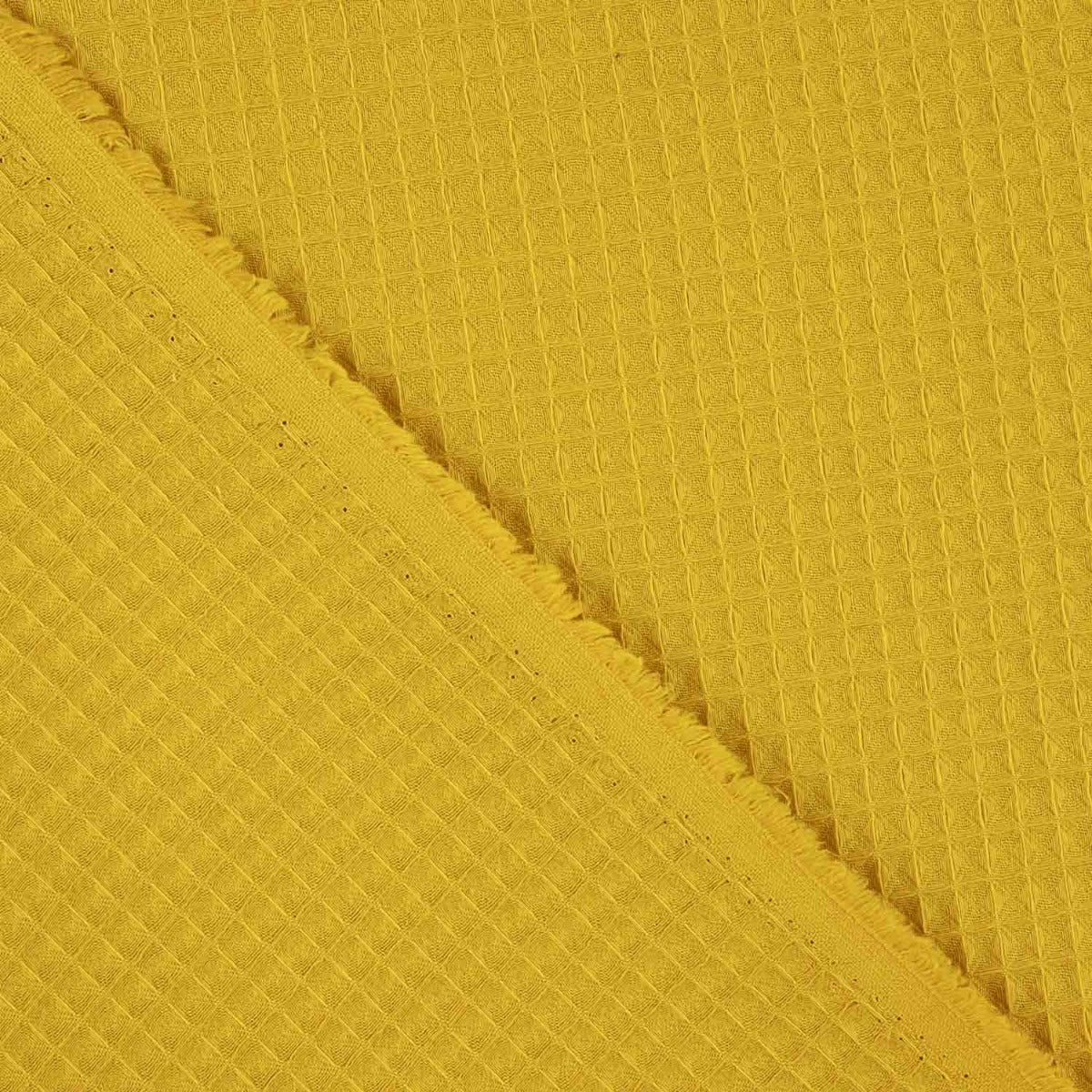 Piqué Waffle Basic Mostaza - Ribes y Casals